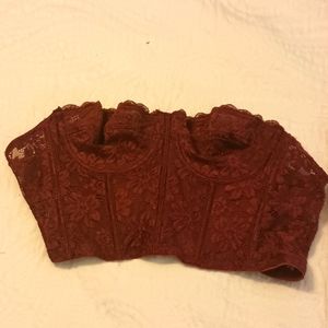 Urban outfitters bustier, medium, Burgundy